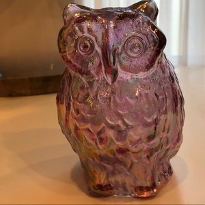 Rare Vintage FENTON iridescent glass owl